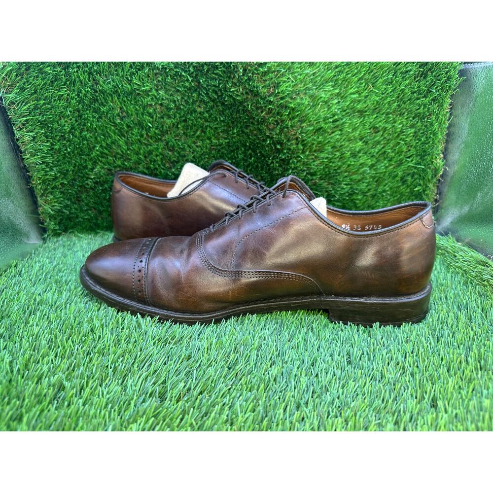 Allen Edmonds Fifth Avenue Oxford Dress Shoes Men's 9.5 Brown Leather Cap Toe - Picture 10 of 15